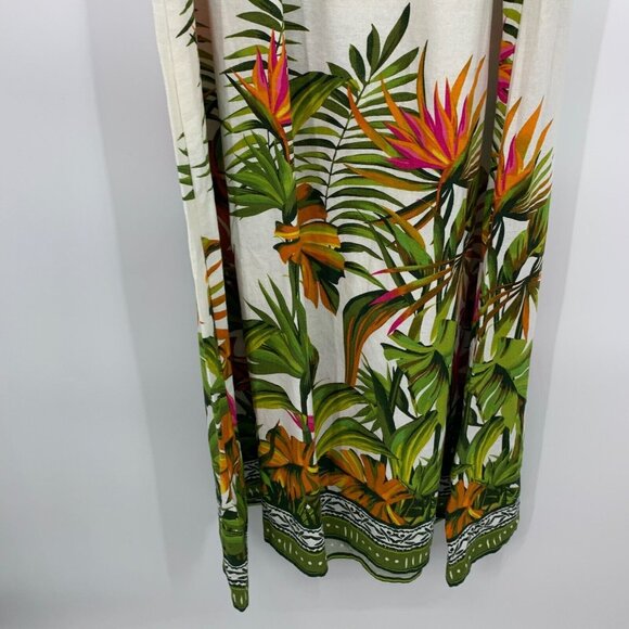 INC Maxi Dress Floral Print Linen Blend Tie Waist Pockets NWT - Picture 14 of 15